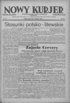 Nowy Kurjer: dziennik poświęcony sprawom politycznym i społecznym 1939.01.18 R.50 Nr14