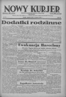 Nowy Kurjer: dziennik poświęcony sprawom politycznym i społecznym 1939.01.22 R.50 Nr18