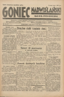 Goniec Nadwiślański: Głos Pomorski: Niezależne pismo poranne, poświęcone sprawom stanu średniego 1931.05.06 R.7 Nr104