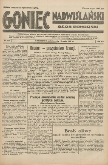 Goniec Nadwiślański: Głos Pomorski: Niezależne pismo poranne, poświęcone sprawom stanu średniego 1931.05.16 R.7 Nr112