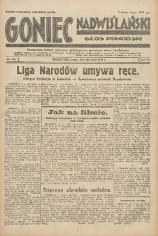 Goniec Nadwiślański: Głos Pomorski: Niezależne pismo poranne, poświęcone sprawom stanu średniego 1931.05.20 R.7 Nr115