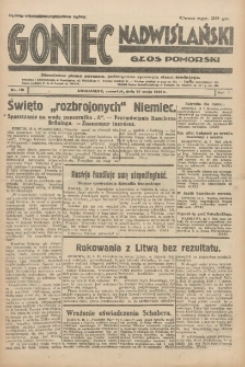 Goniec Nadwiślański: Głos Pomorski: Niezależne pismo poranne, poświęcone sprawom stanu średniego 1931.05.21 R.7 Nr116