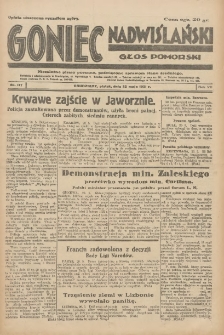 Goniec Nadwiślański: Głos Pomorski: Niezależne pismo poranne, poświęcone sprawom stanu średniego 1931.05.22 R.7 Nr117