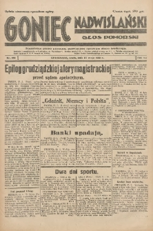 Goniec Nadwiślański: Głos Pomorski: Niezależne pismo poranne, poświęcone sprawom stanu średniego 1931.05.27 R.7 Nr120