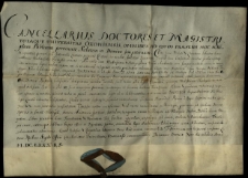 Nadanie doktoratu teologii Adamowi Samuelowi Hartmannowi, superintendentowi Braci czeskich w Wielkopolsce i Prusach