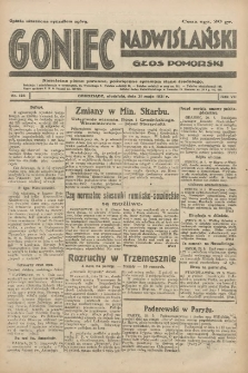 Goniec Nadwiślański: Głos Pomorski: Niezależne pismo poranne, poświęcone sprawom stanu średniego 1931.05.31 R.7 Nr124