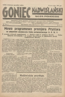 Goniec Nadwiślański: Głos Pomorski: Niezależne pismo poranne, poświęcone sprawom stanu średniego 1931.06.03 R.7 Nr126