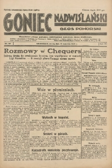 Goniec Nadwiślański: Głos Pomorski: Niezależne pismo poranne, poświęcone sprawom stanu średniego 1931.06.10 R>7 Nr131