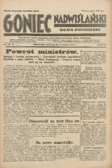 Goniec Nadwiślański: Głos Pomorski: Niezależne pismo poranne, poświęcone sprawom stanu średniego 1931.06.11 R.7 Nr132