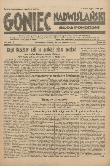 Goniec Nadwiślański: Głos Pomorski: Niezależne pismo poranne, poświęcone sprawom stanu średniego 1931.06.16 R.7 Nr136