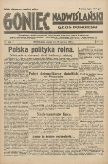 Goniec Nadwiślański: Głos Pomorski: Niezależne pismo poranne, poświęcone sprawom stanu średniego 1931.06.20 R.7 Nr140