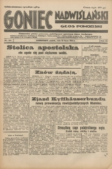 Goniec Nadwiślański: Głos Pomorski: Niezależne pismo poranne, poświęcone sprawom stanu średniego 1931.07.10 R.7 Nr156