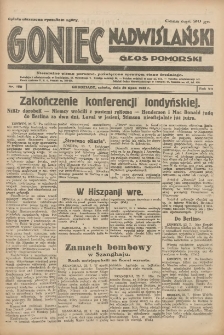 Goniec Nadwiślański: Głos Pomorski: Niezależne pismo poranne, poświęcone sprawom stanu średniego 1931.07.25 R.7 Nr169