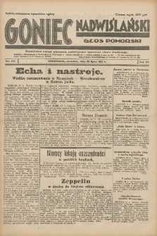 Goniec Nadwiślański: Głos Pomorski: Niezależne pismo poranne, poświęcone sprawom stanu średniego 1931.07.26 R.7 Nr170