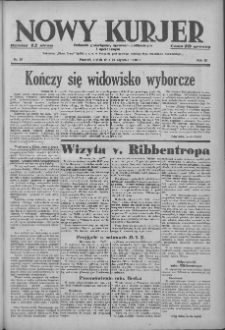 Nowy Kurjer: dziennik poświęcony sprawom politycznym i społecznym 1939.01.27 R.50 Nr22