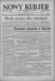 Nowy Kurjer: dziennik poświęcony sprawom politycznym i społecznym 1939.01.31 R.50 Nr25