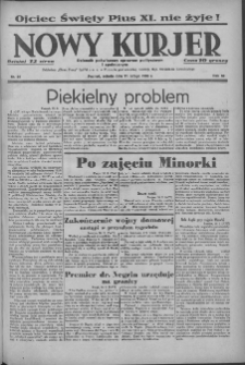 Nowy Kurjer: dziennik poświęcony sprawom politycznym i społecznym 1939.02.11 R.50 Nr34