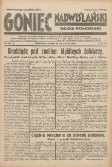 Goniec Nadwiślański: Głos Pomorski: Niezależne pismo poranne, poświęcone sprawom stanu średniego 1931.08.18 R.7 Nr188