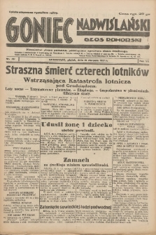 Goniec Nadwiślański: Głos Pomorski: Niezależne pismo poranne, poświęcone sprawom stanu średniego 1931.08.21 R.7 Nr191