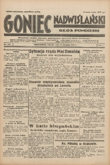 Goniec Nadwiślański: Głos Pomorski: Niezależne pismo poranne, poświęcone sprawom stanu średniego 1931.08.25 R.7 Nr194
