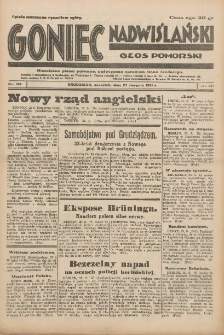Goniec Nadwiślański: Głos Pomorski: Niezależne pismo poranne, poświęcone sprawom stanu średniego 1931.08.27 R.7 Nr196