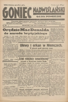 Goniec Nadwiślański: Głos Pomorski: Niezależne pismo poranne, poświęcone sprawom stanu średniego 1931.09.09 R.7 Nr207