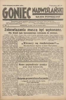 Goniec Nadwiślański: Głos Pomorski: Niezależne pismo poranne, poświęcone sprawom stanu średniego 1931.09.10 R.7 Nr208