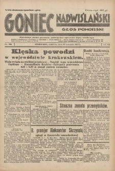 Goniec Nadwiślański: Głos Pomorski: Niezależne pismo poranne, poświęcone sprawom stanu średniego 1931.09.27 R.7 Nr223