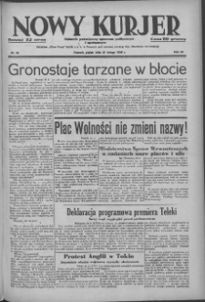 Nowy Kurjer: dziennik poświęcony sprawom politycznym i społecznym 1939.02.24 R.50 Nr45
