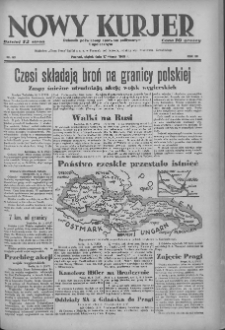 Nowy Kurjer: dziennik poświęcony sprawom politycznym i społecznym 1939.03.17 R.50 Nr63