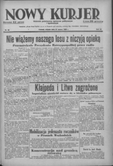 Nowy Kurjer: dziennik poświęcony sprawom politycznym i społecznym 1939.03.21 R.50 Nr66