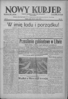 Nowy Kurjer: dziennik poświęcony sprawom politycznym i społecznym 1939.03.29 R.50 Nr73