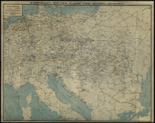 Eisenbahn-Routen-Karte von Mittel-Europa