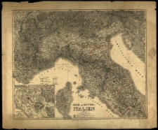Ober und Mittel-Italien. Bearbeitet und gezeichnet von H[einrich] Kiepert. Revidirt v. C. Gr&auml;f 1859. Situations u. Schrift gestochen von C. J. M&auml;del. Terrain von W. Weiler