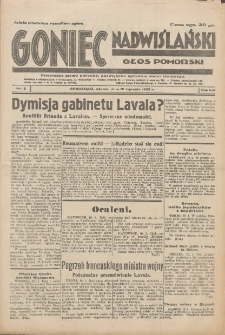 Goniec Nadwiślański: Głos Pomorski: Niezależne pismo poranne, poświęcone sprawom stanu średniego 1932.01.12 R.8 Nr8