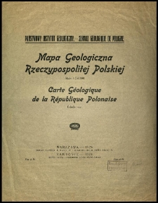 Mapa geologiczna Rzeczypospolitej Polskiej [...]