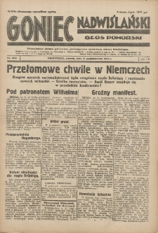 Goniec Nadwiślański: Głos Pomorski: Niezależne pismo poranne, poświęcone sprawom stanu średniego 1931.10.13 R.7 Nr236