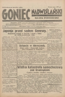 Goniec Nadwiślański: Głos Pomorski: Niezależne pismo poranne, poświęcone sprawom stanu średniego 1931.10.16 R.7 Nr239