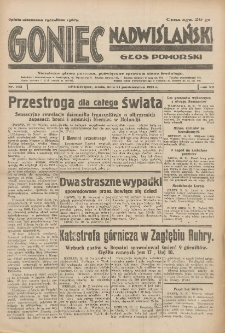 Goniec Nadwiślański: Głos Pomorski: Niezależne pismo poranne, poświęcone sprawom stanu średniego 1931.10.21 R.7 Nr243