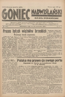 Goniec Nadwiślański: Głos Pomorski: Niezależne pismo poranne, poświęcone sprawom stanu średniego 1931.10.28 R.7 Nr249