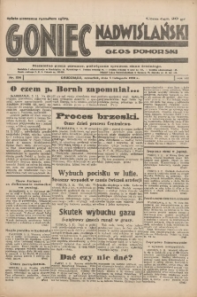 Goniec Nadwiślański: Głos Pomorski: Niezależne pismo poranne, poświęcone sprawom stanu średniego 1931.11.05 R.7 Nr256