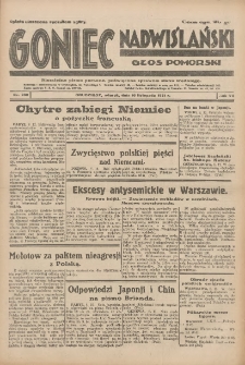 Goniec Nadwiślański: Głos Pomorski: Niezależne pismo poranne, poświęcone sprawom stanu średniego 1931.11.10 R.7 Nr260