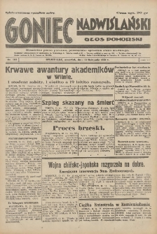Goniec Nadwiślański: Głos Pomorski: Niezależne pismo poranne, poświęcone sprawom stanu średniego 1931.11.12 R.7 Nr262