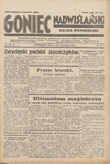 Goniec Nadwiślański: Głos Pomorski: Niezależne pismo poranne, poświęcone sprawom stanu średniego 1931.11.21 R.7 Nr270