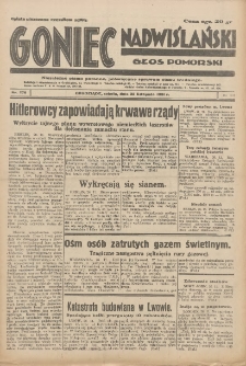 Goniec Nadwiślański: Głos Pomorski: Niezależne pismo poranne, poświęcone sprawom stanu średniego 1931.11.28 R.7 Nr276