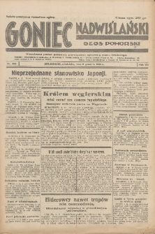 Goniec Nadwiślański: Głos Pomorski: Niezależne pismo poranne, poświęcone sprawom stanu średniego 1931.12.06 R.7 Nr283