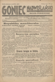 Goniec Nadwiślański: Głos Pomorski: Niezależne pismo poranne, poświęcone sprawom stanu średniego 1931.