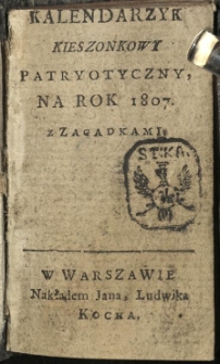 Kalendarzyk Kieszonkowy na rok... z ciekawościami y zagadkami