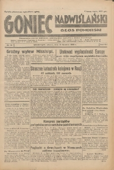 Goniec Nadwiślański: Głos Pomorski: Niezależne pismo poranne, poświęcone sprawom stanu średniego 1932.01.19 R.8 Nr14