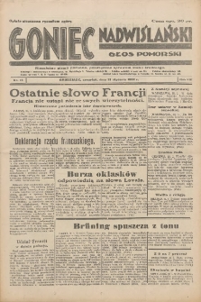 Goniec Nadwiślański: Głos Pomorski: Niezależne pismo poranne, poświęcone sprawom stanu średniego 1932.01.21 R.8 Nr16